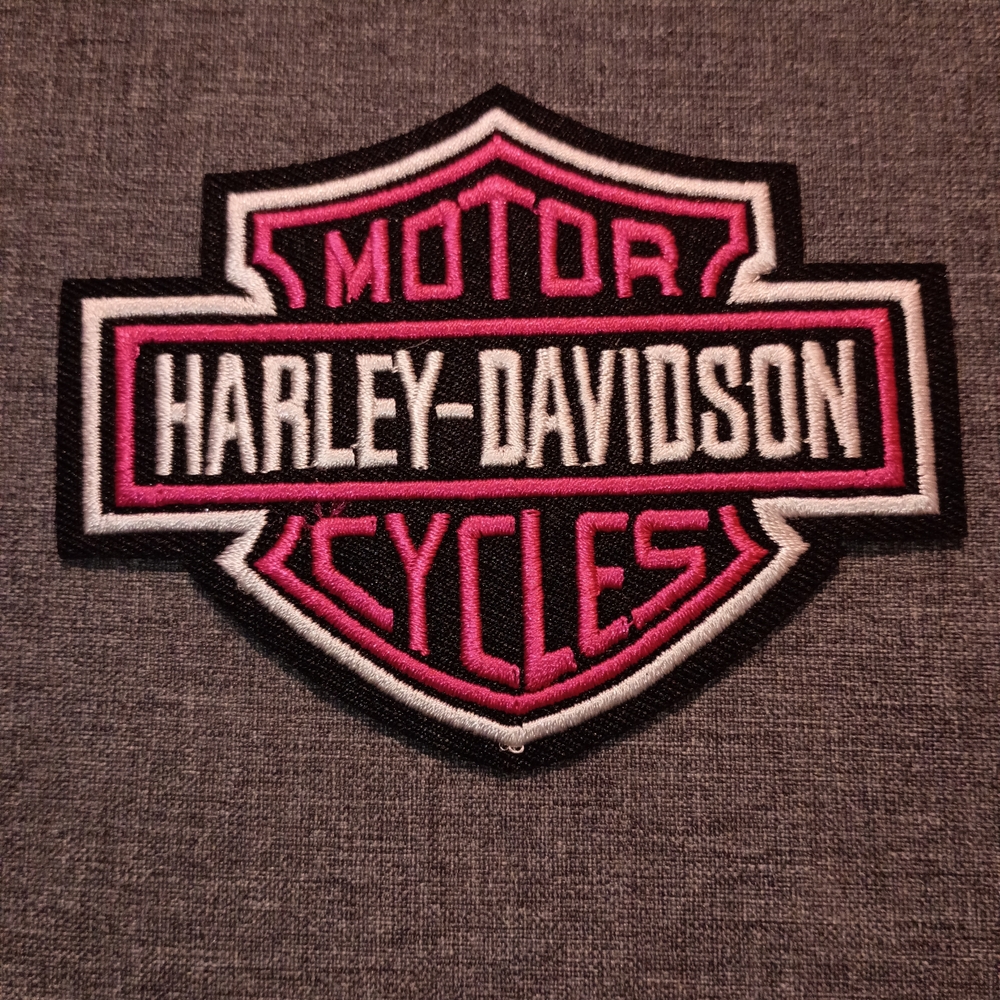 Harley-Davidson Pink, White & Black Shield Patch